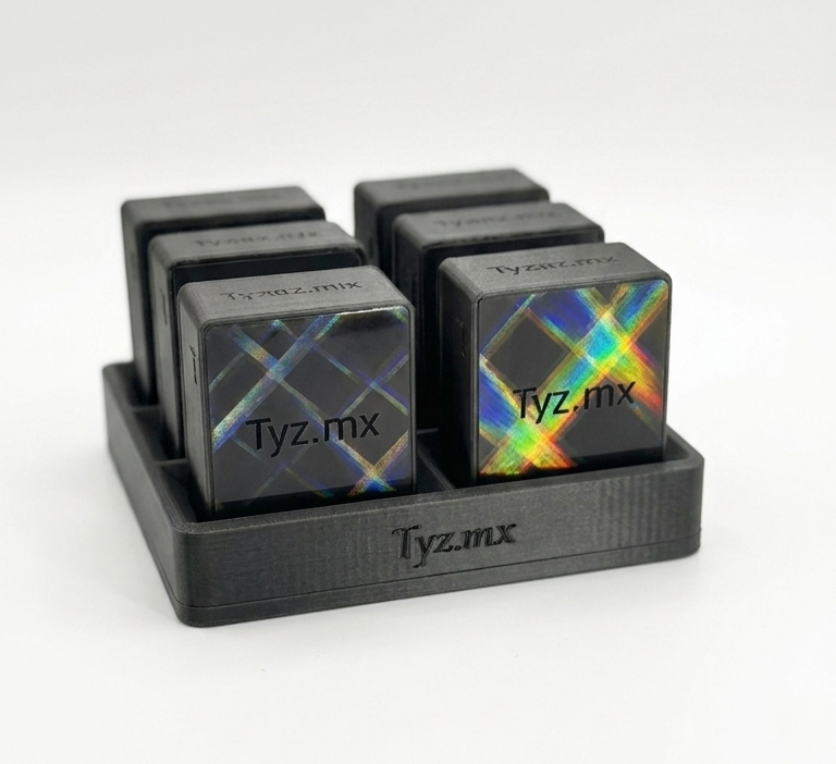 Set de 6 trackers Tyz con base de carga